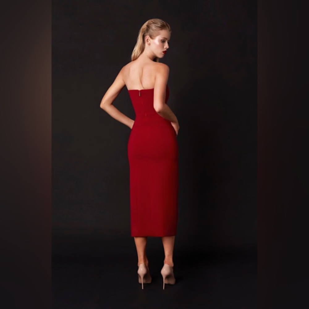 Nomi Fame 'Eva' Strapless Side Slit Mini Dress - Picture 3 of 8